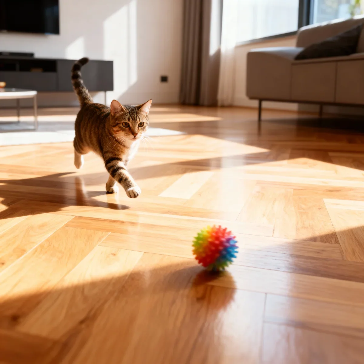 Runaway Mini Kedi Oyun Topu Renkli Hareketli Eğlence Topu