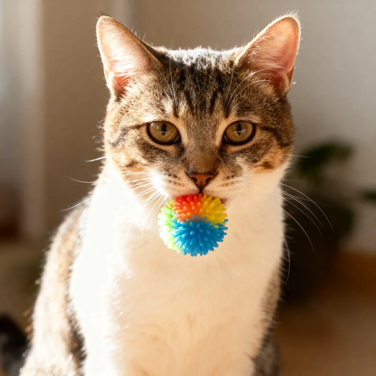 Runaway Mini Kedi Oyun Topu Renkli Hareketli Eğlence Topu