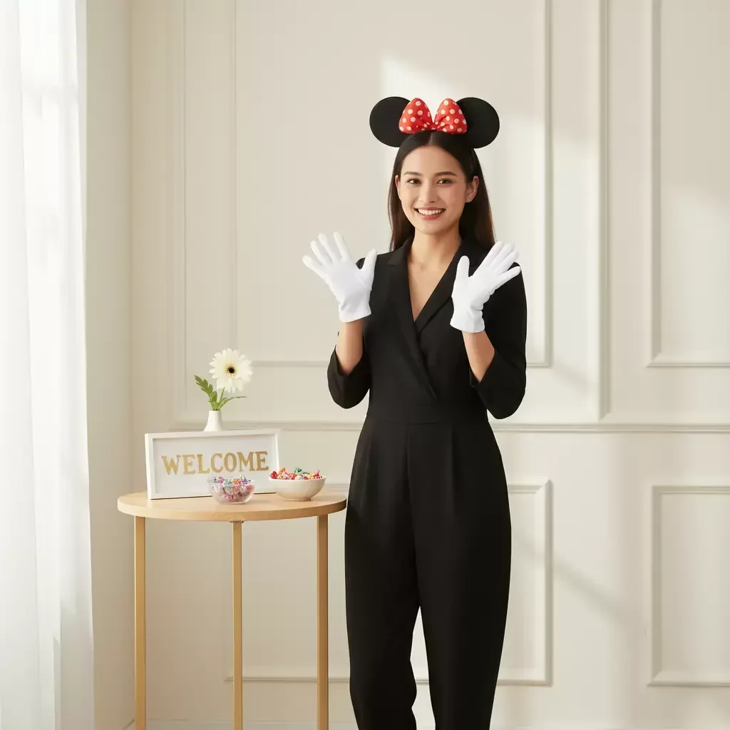 Runaway Minnie Temalı Taç ve Eldiven Parti Aksesuar Seti Runaway Minnie Temalı Taç ve Eldiven Parti Aksesuar Seti