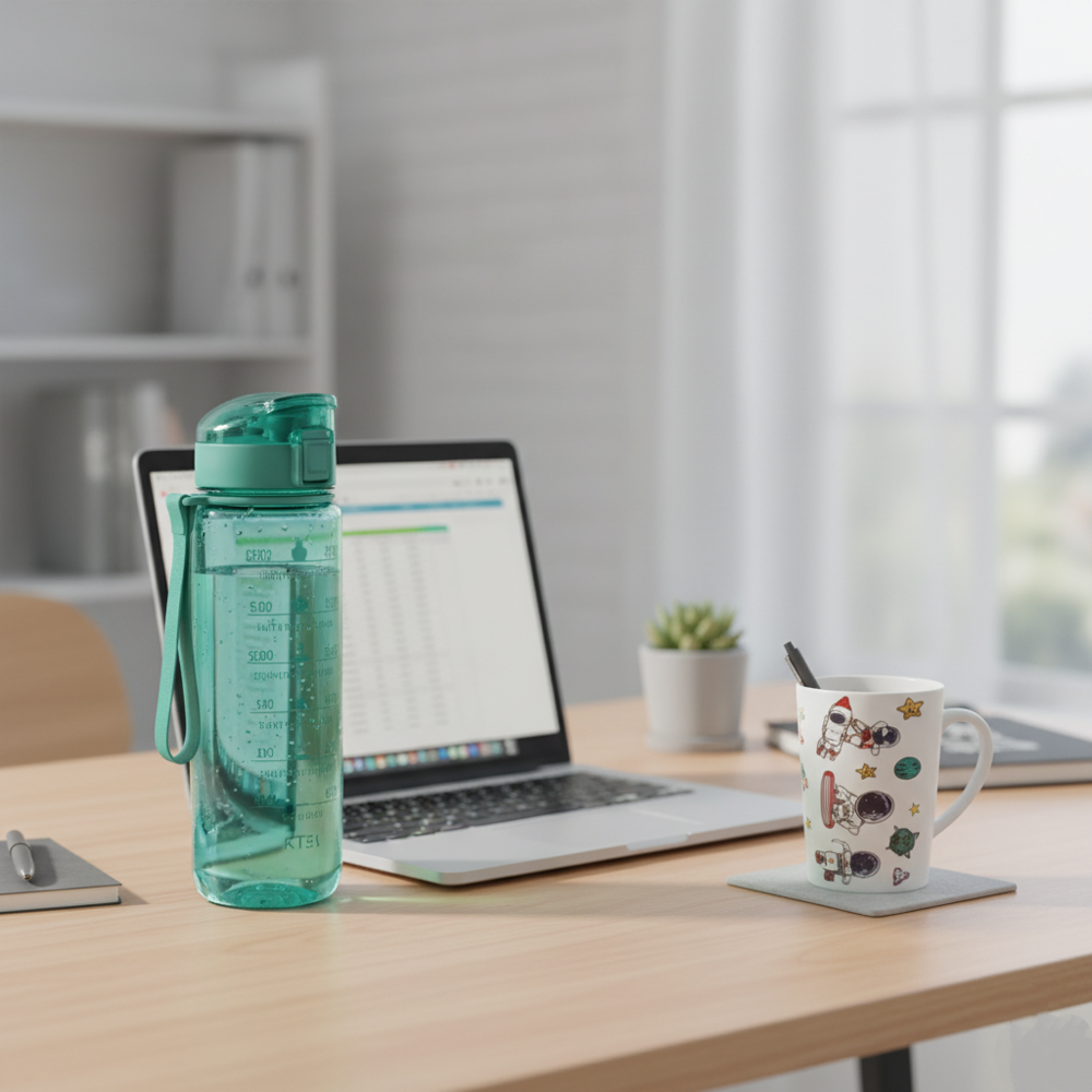 Runaway Motivasyon Su Matarası 1 Litre – Günlük Su Takibi