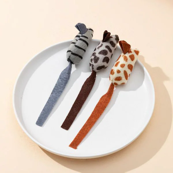 Runaway Peluş Fare Kedi Oyuncağı 3’lü Dayanıklı ve Eğlenceli