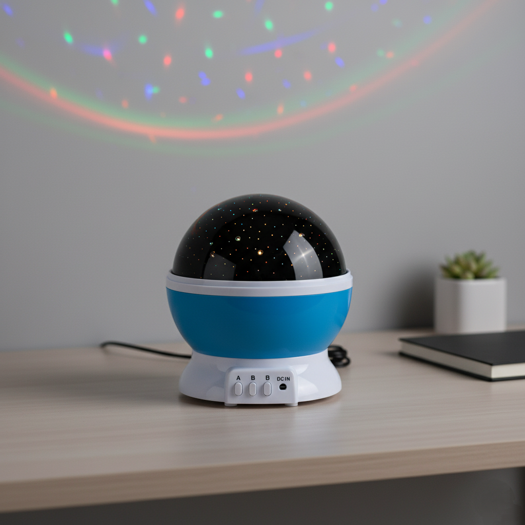 Runaway Projektör Gece Lambası - Renkli Döner Işık