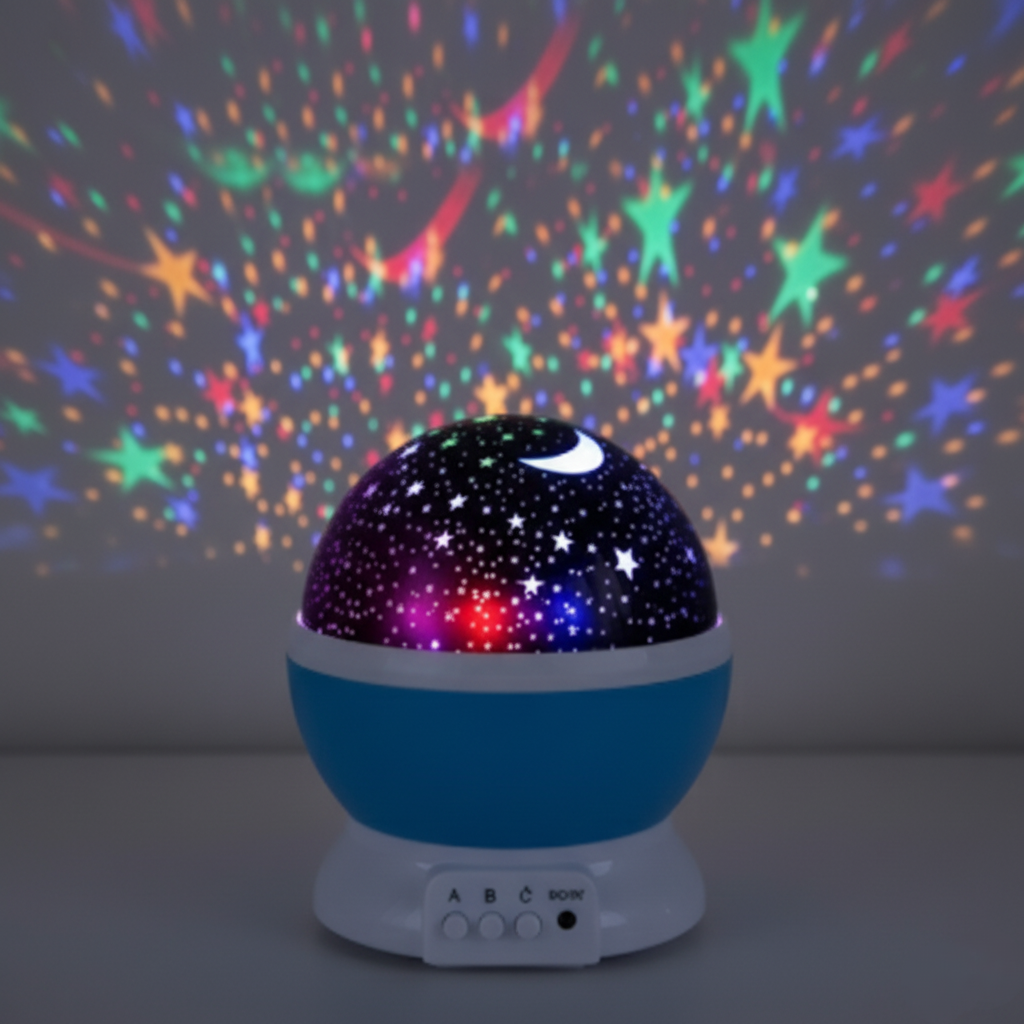 Runaway Projektör Gece Lambası - Renkli Döner Işık