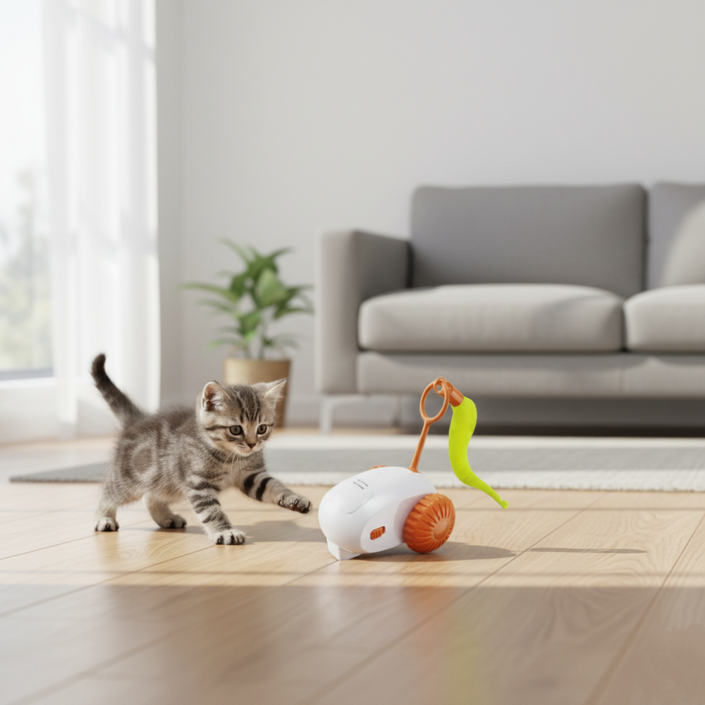 Runaway Şarjlı Robot Kedi Oyuncağı Otomatik Av Oyunu