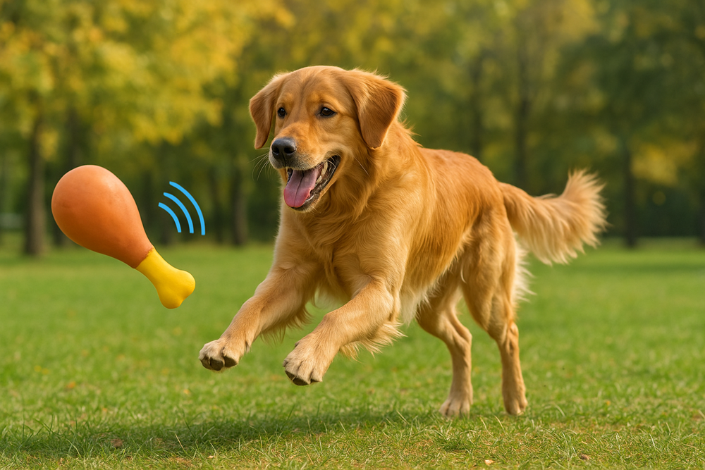 Runaway Sesli Tavuk Butu Köpek Oyuncağı Vinil Eğlence