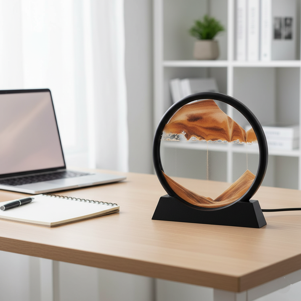 Runaway Sulu Kum Saati – Orta Boy Dekoratif Akış Saat