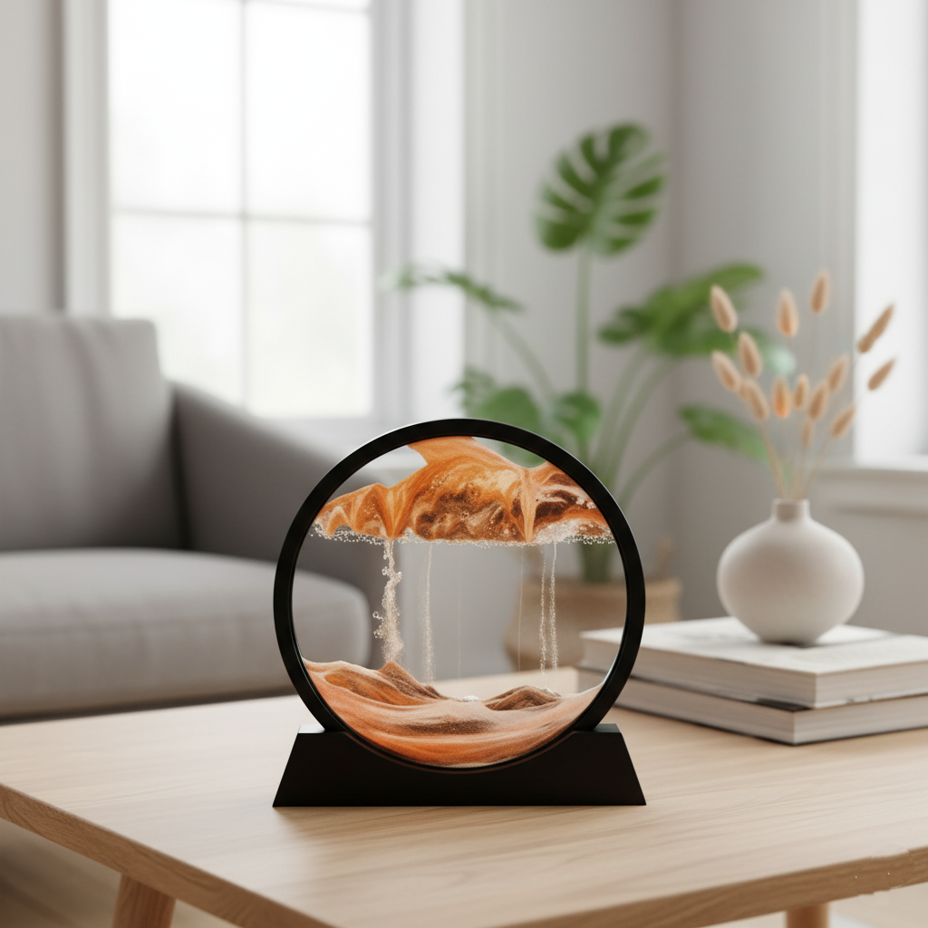 Runaway Sulu Kum Saati – Orta Boy Dekoratif Akış Saat