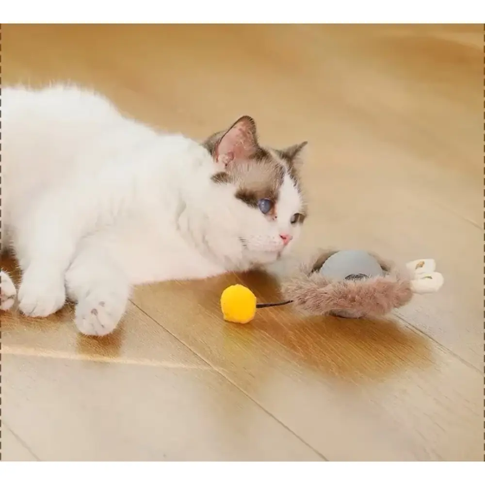 Runaway Tüylü Şarjlı Kedi Oyuncağı Hareketli Top