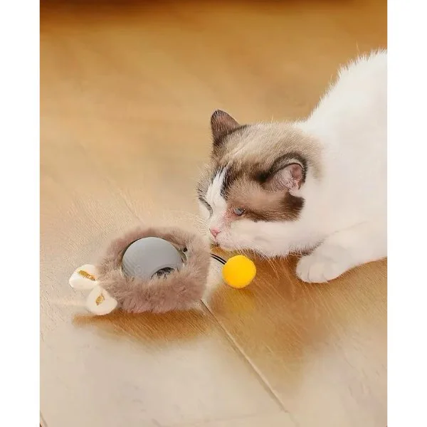 Runaway Tüylü Şarjlı Kedi Oyuncağı Hareketli Top