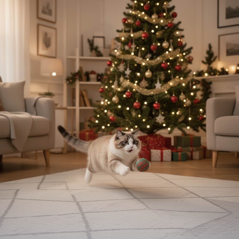 Runaway Yılbaşı Konseptli Kedi Oyuncak Seti Hediye