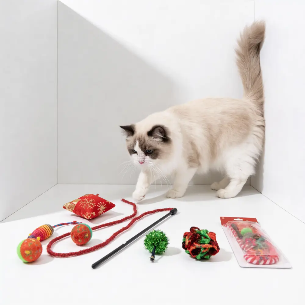 Runaway Yılbaşı Konseptli Kedi Oyuncak Seti Hediye
