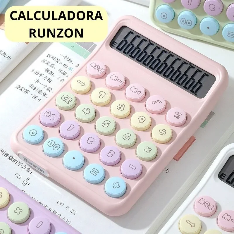 Runzon Renkli Hesap Makinesi Yuvarlak Uçlu 12 Hane Mavi RZ-822 Fiyatı, Yorumları ve Özellikleri