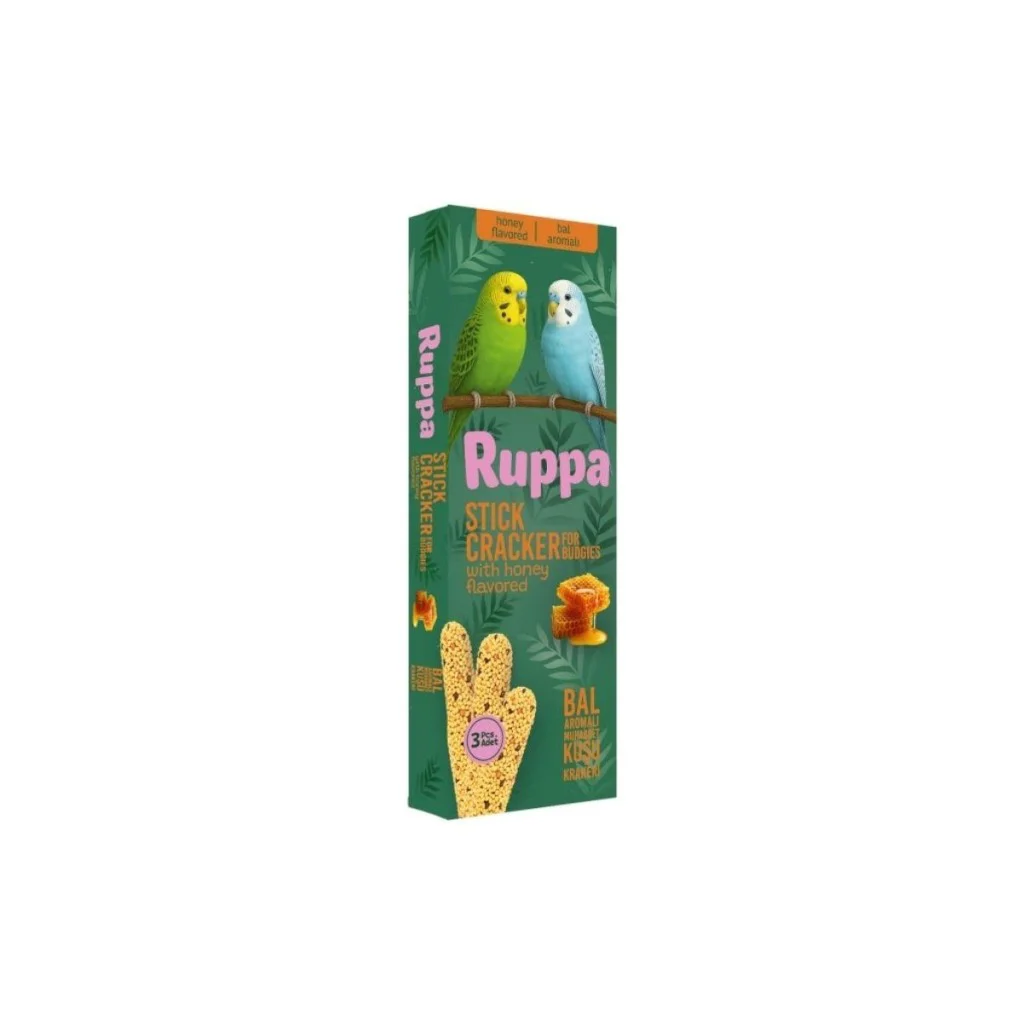 Ruppa Ballı Muhabbet Kuşu Krakeri 3'lü