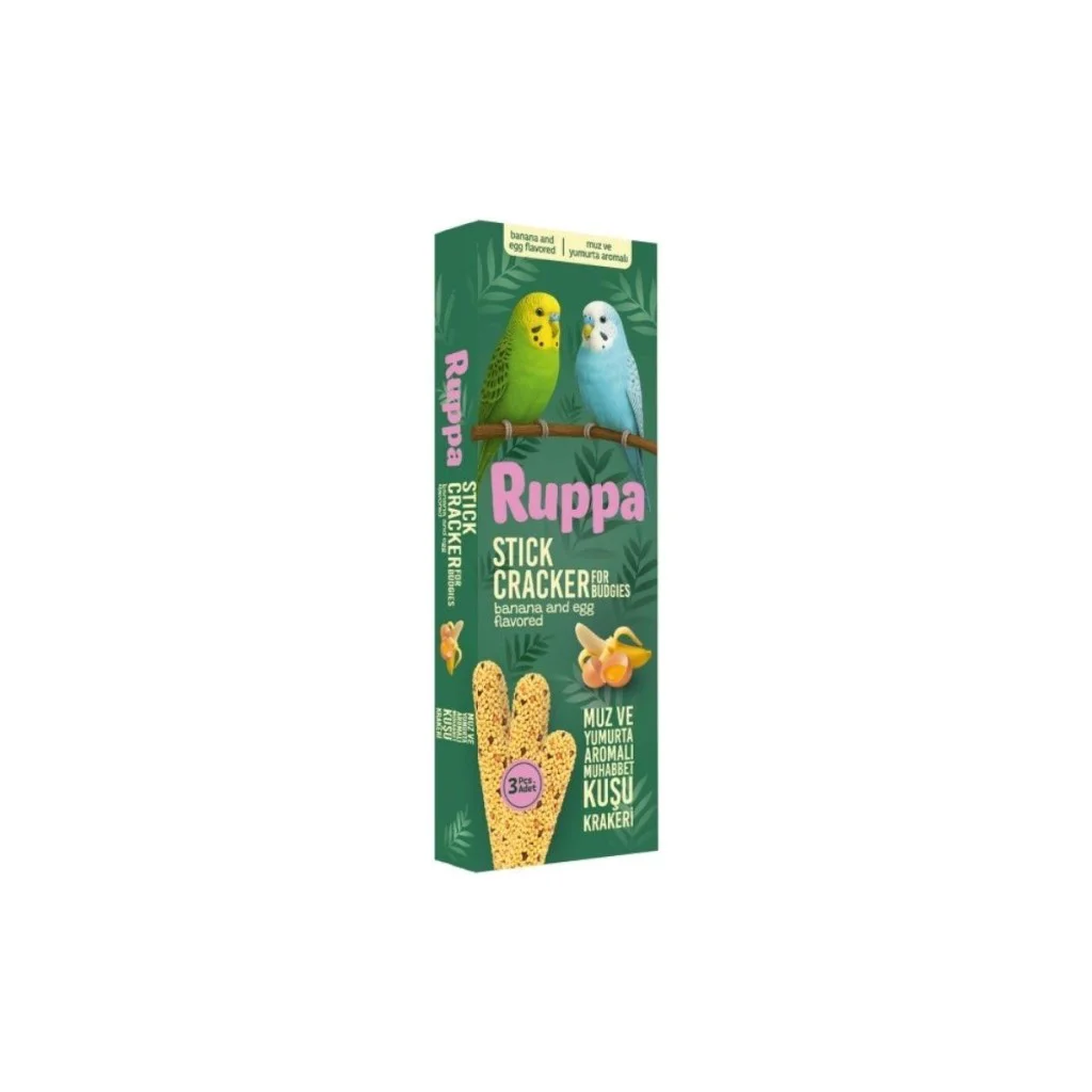 Ruppa Muzlu Yumurtalı Muhabbet Kuş Krakeri 3'lü Ruppa Muzlu Yumurtalı Muhabbet Kuş Krakeri 3'lü