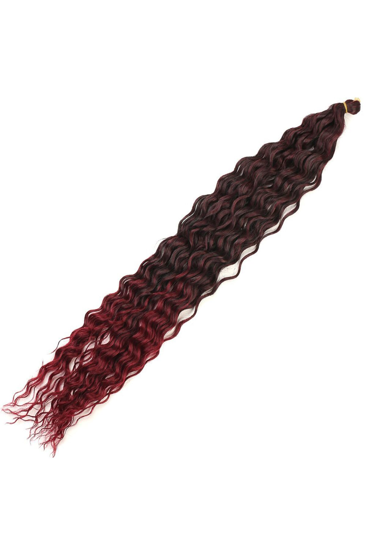 Fantaziatölyesi Rus Afro Dalgası Saç / Siyah / Kızıl Ombreli