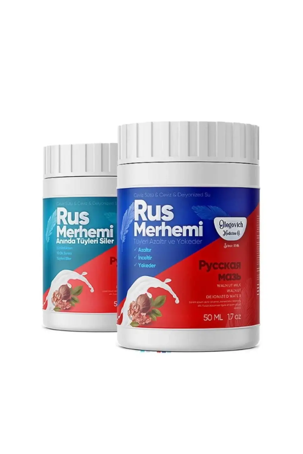 Rus Merhemi 50 ml  Tüy Dökücü - Tüy Azaltıcı 2'Li Set