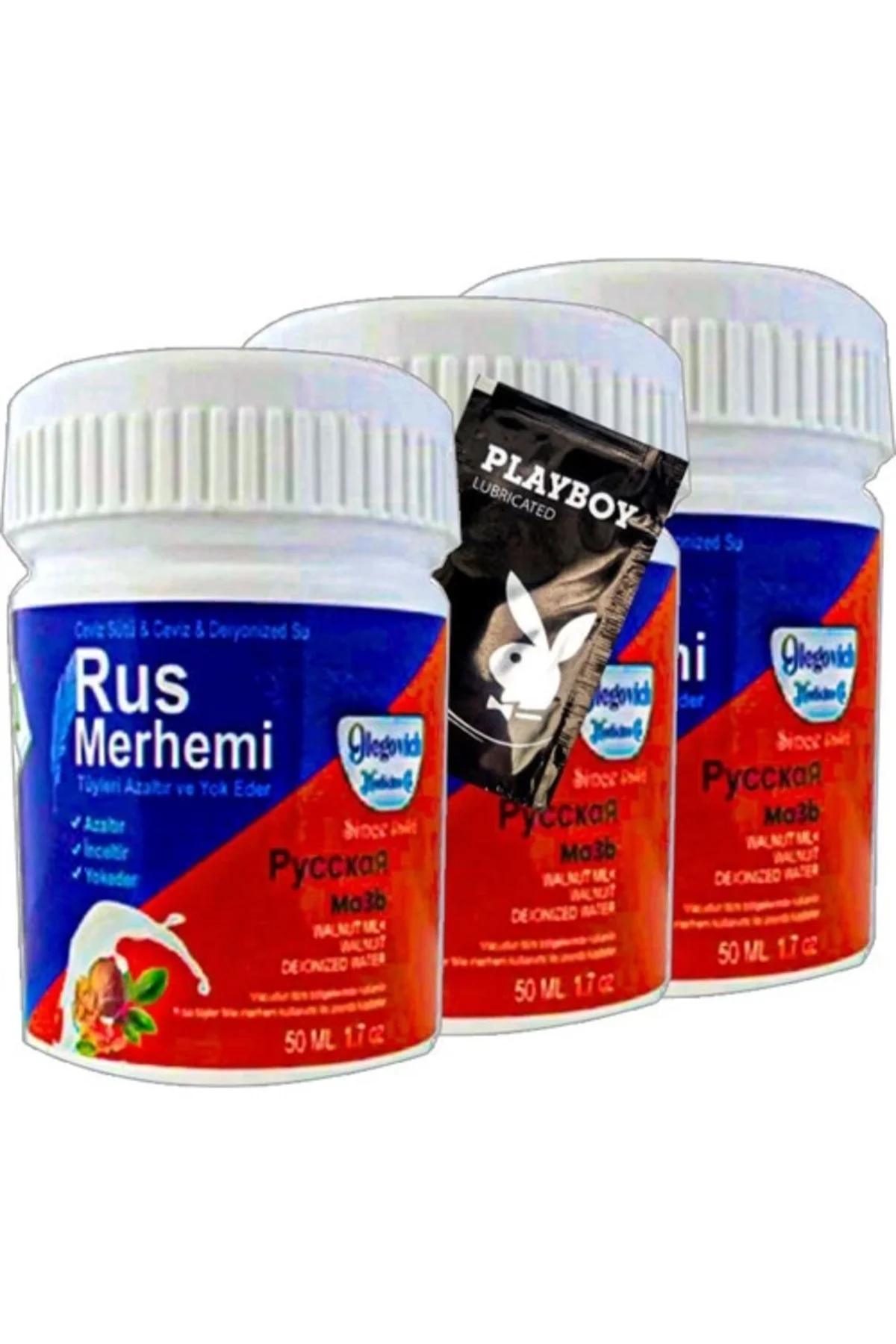 Rus Merhemi Glegnid Blue Tüy Kremi 3lü 50ml + Jel - Evcil Hayvan Tüy Dökülmesine Karşı Etkili Bakım