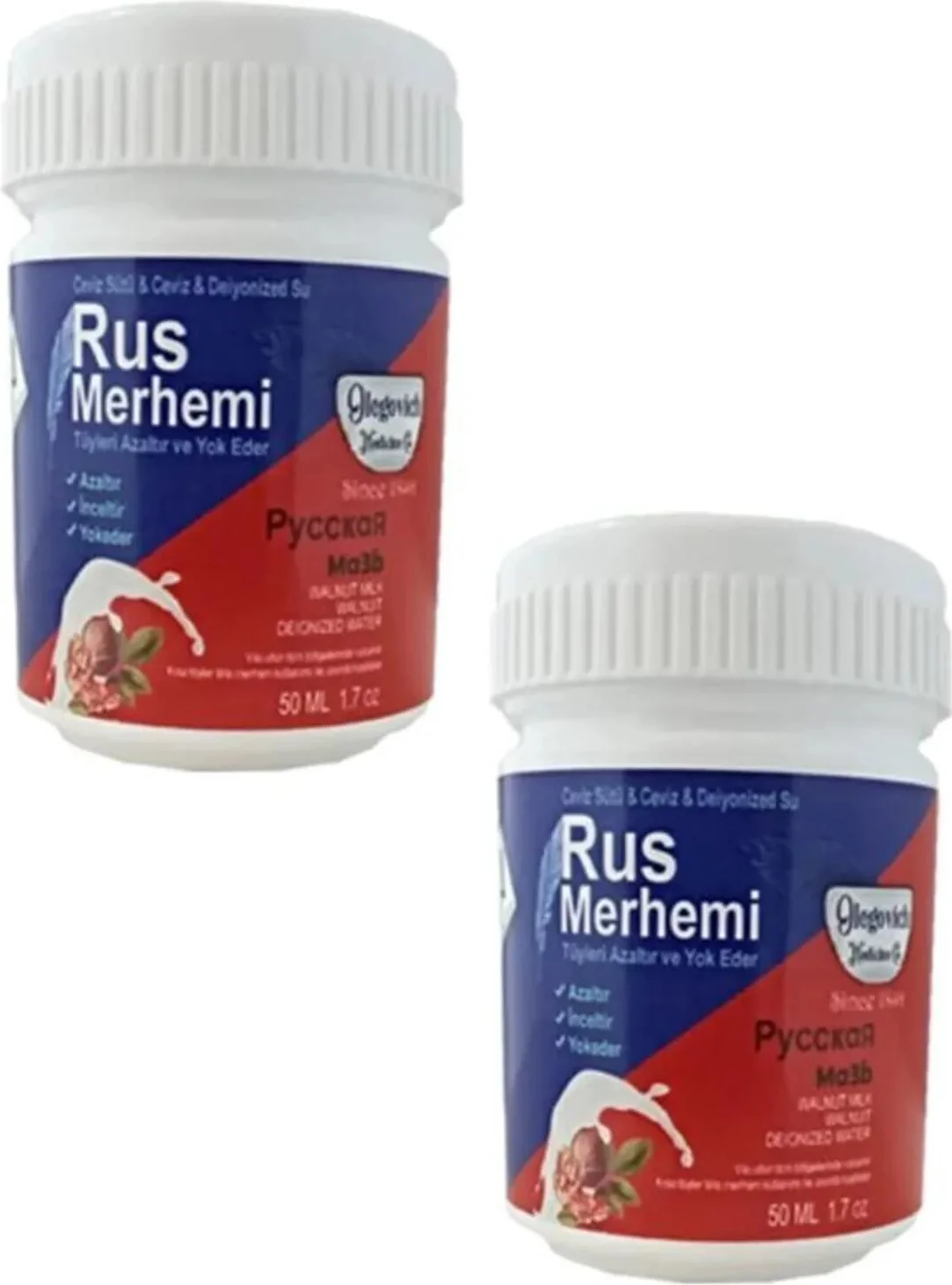 Rus Merhemi Tüy Azaltıcı ve Edici Krem 50 ml x 2 Adet - Kalıcı Tüy Dönemi Fiyatı, Yorumları ve Özellikleri