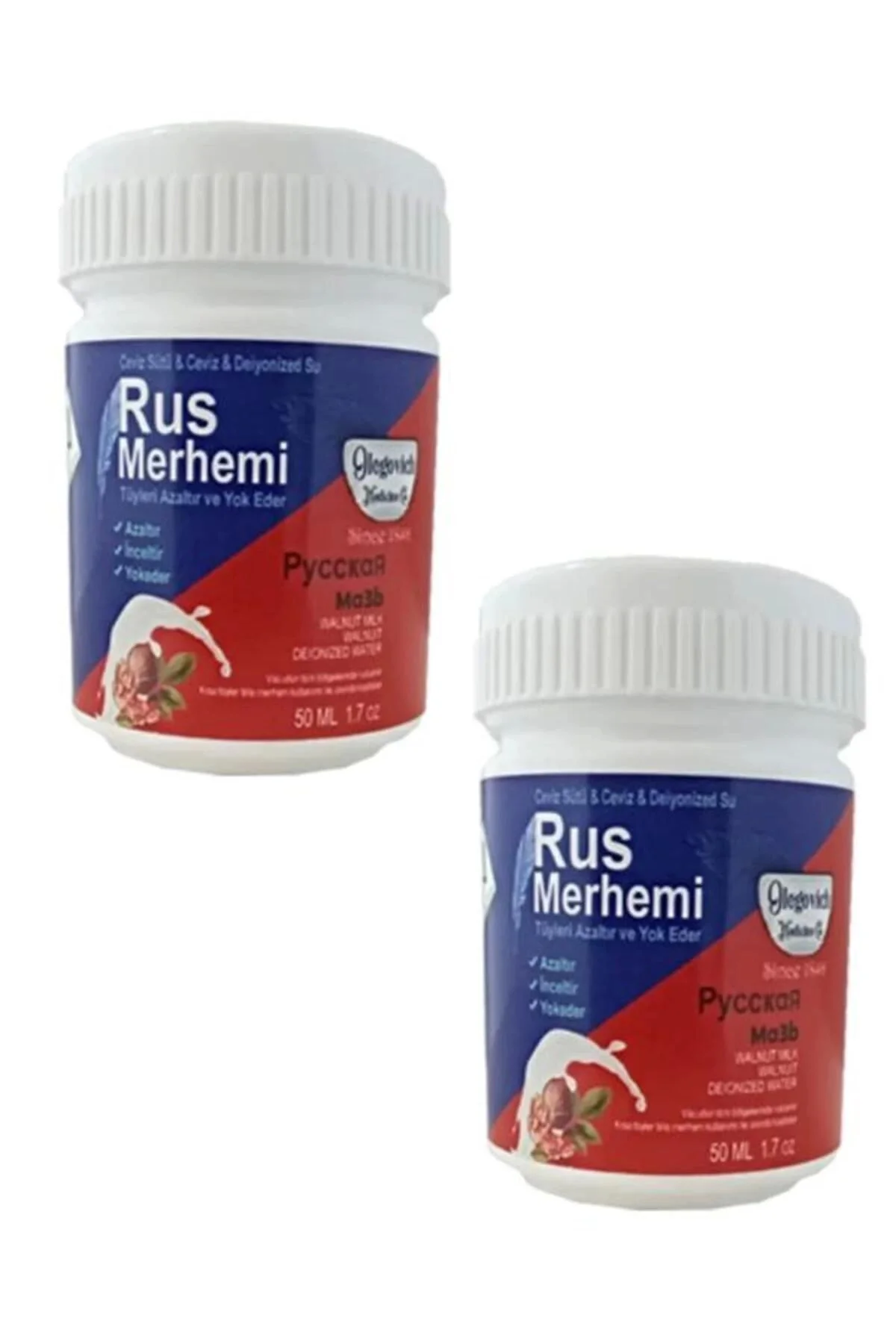 Rus Merhemi Tüy Azaltıcı ve Yok Edici Krem - 50 ml 2'li Paket Fiyatı, Yorumları ve Özellikleri
