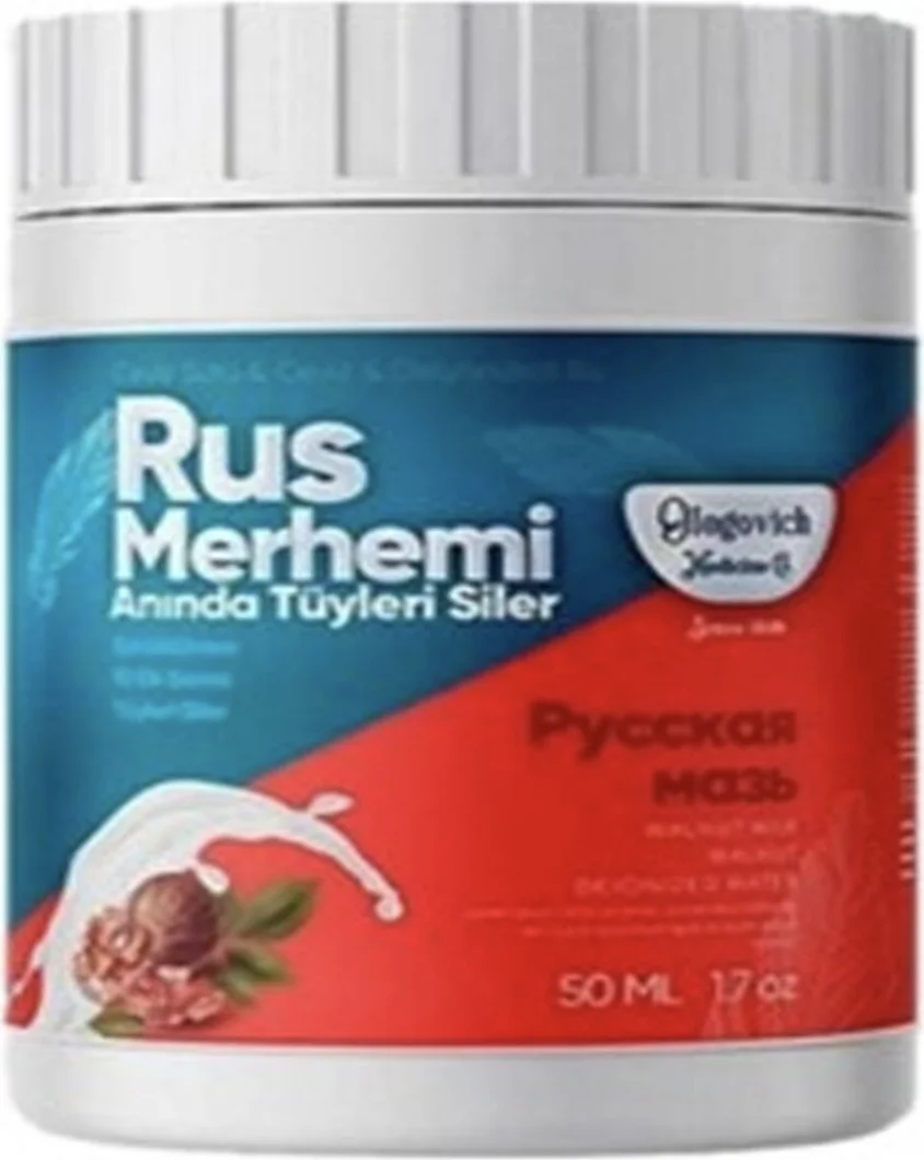 Rus Merhemi Tüy Silici 50 ml – Ağrısız, Hızlı ve Hassas Cilt İçin Etkili Tüy Arındırma