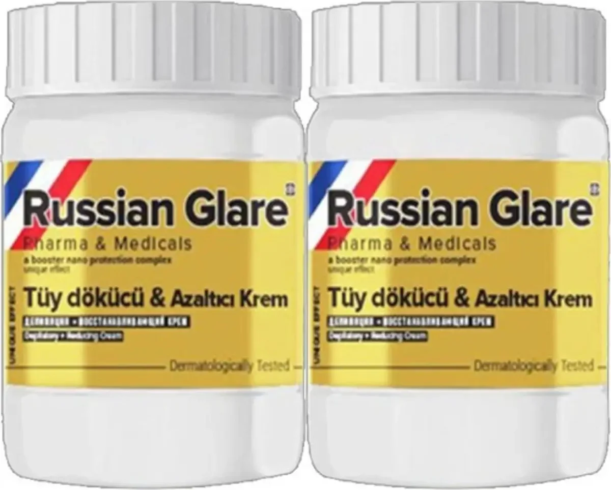 Russ Glare Tüylere Krem Nano – 2 Adet x 50 ml Hassas Cilt İçin Etkili Tüy Alma Kremi