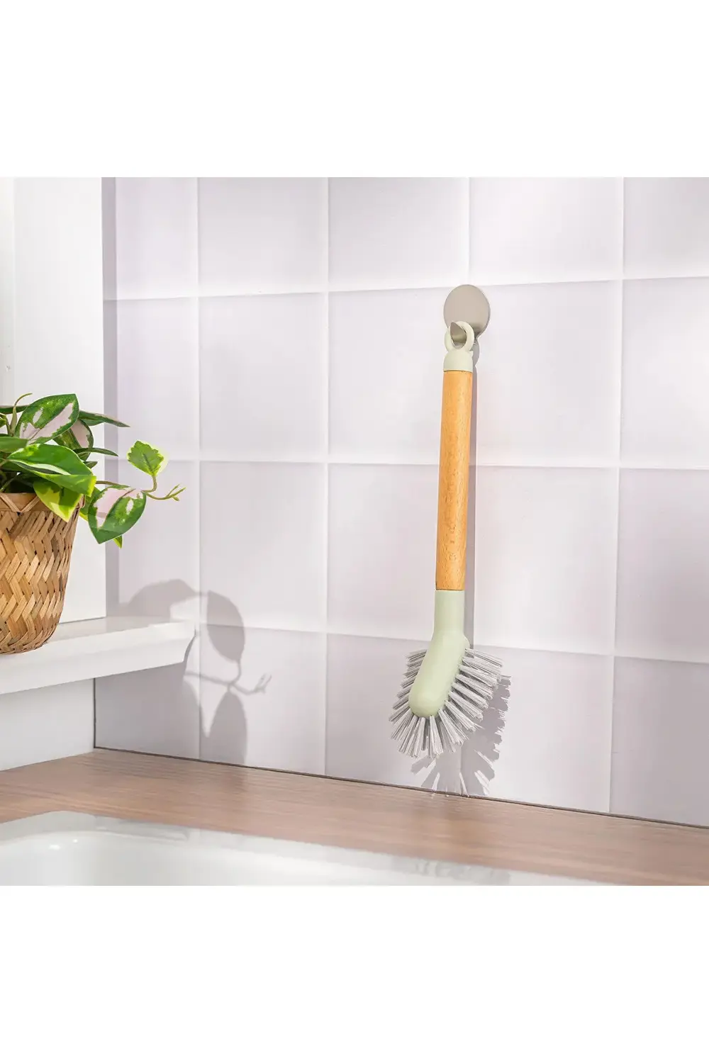 Rustik Bulaşık Fırçası Uzun 20 cm