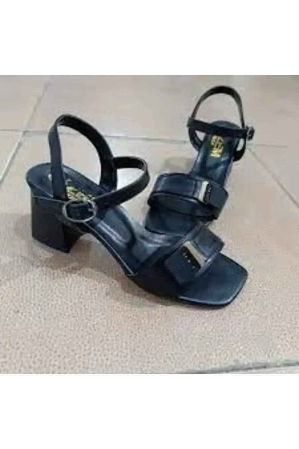 Ruty Siyah Cilt Topuklu Ayakkabı