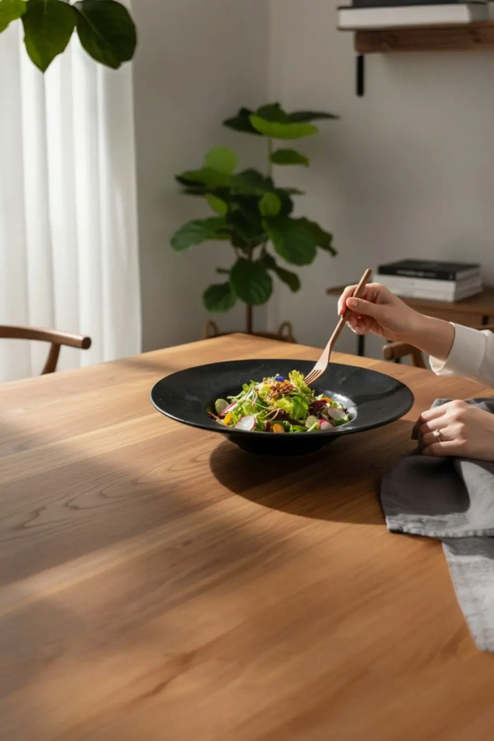 Ruw Glam 24cm Porselen Makarna Tabağı ve Salata Tabağı