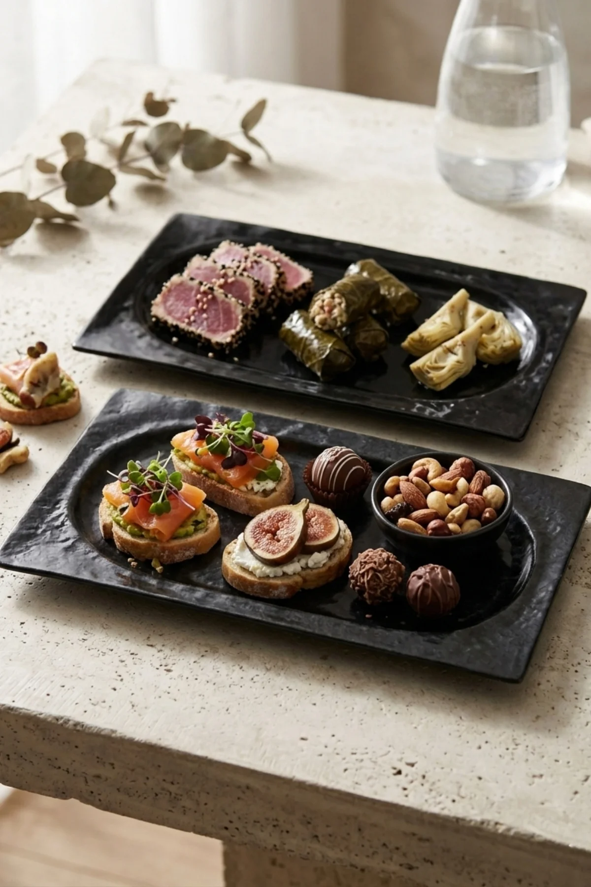 Ruw Glam 34cm Porselen Dikdörtgen Gondol Kayık Tabak Sushi Tabağı