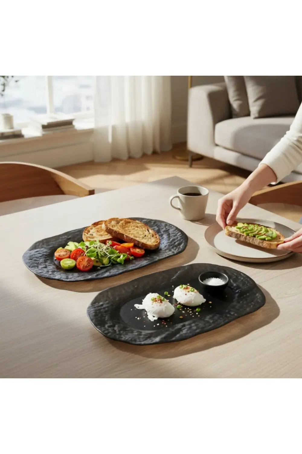 İrea Porselen Ruw Glam 34Cm Porselen Dikdörtgen Gondol Kayık Tabak Sushi Tabağı