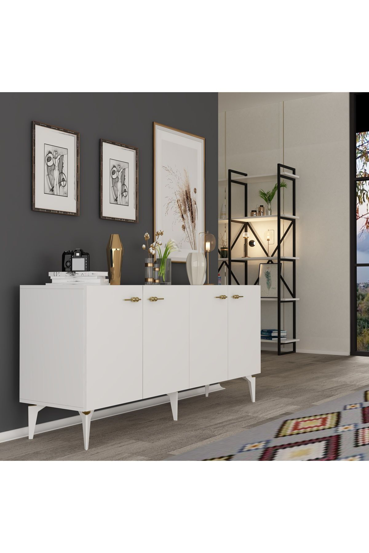 Cantek Dizayn Rüya Konsol Beyaz-Beyaz