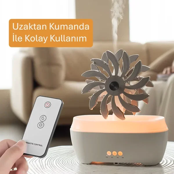 Rüzgar Değirmeni Tasarımlı Şık ve Fonksiyonel Hava Nemlendirici