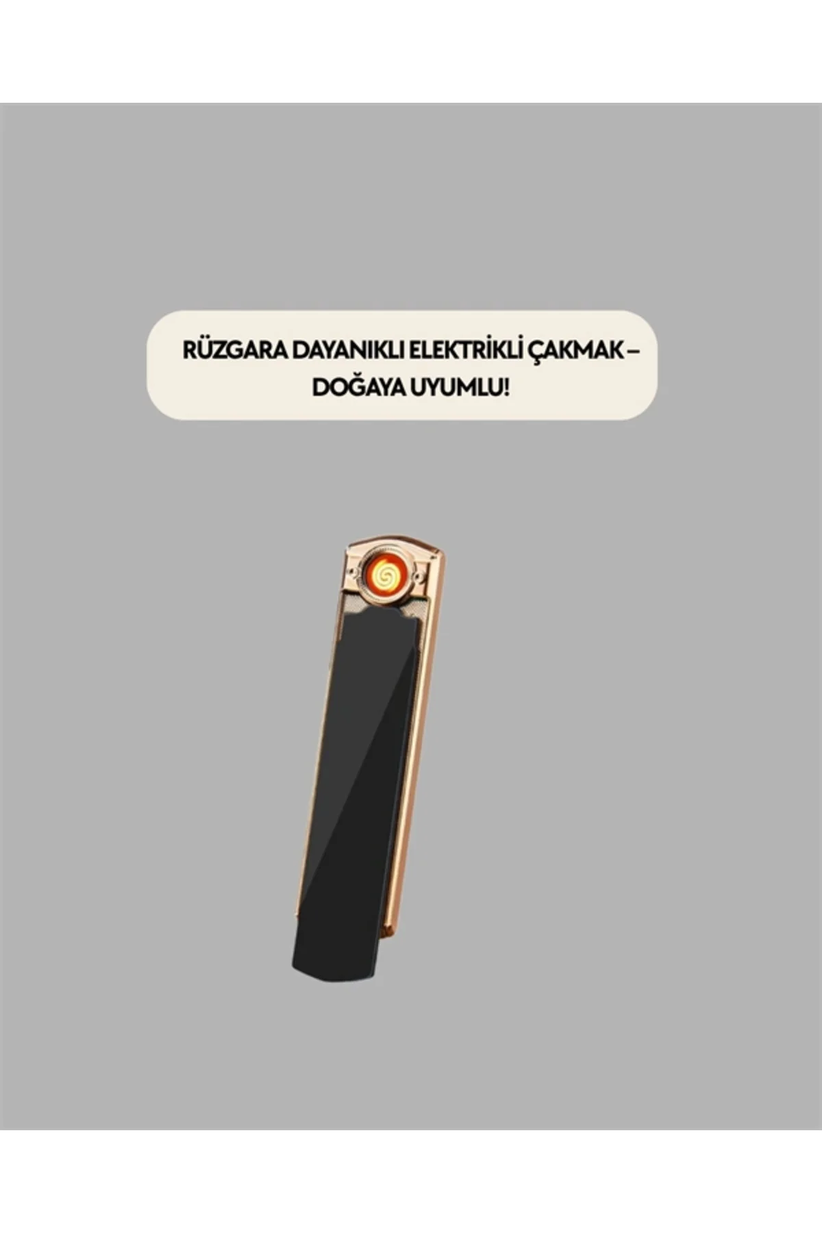 Rüzgar Geçirmez Elektronik Çakmak – Modern Tasarım, Metal Gövde