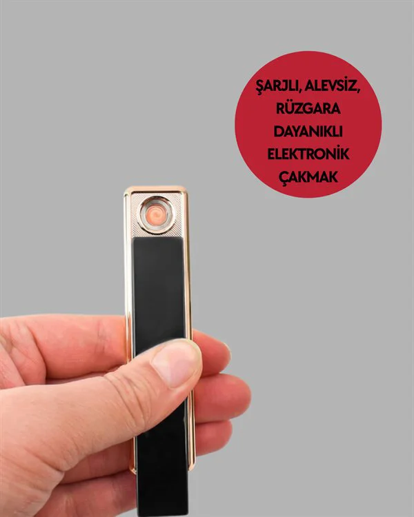 Rüzgar Geçirmez Elektronik Çakmak – Plazma Akımlı Şık Tasarım ve Şarj Edilebilir Metal Gövde