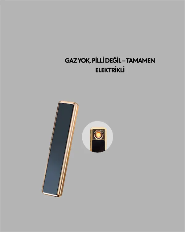 Rüzgar Geçirmez Elektronik Çakmak – Modern Tasarım, Metal Gövde