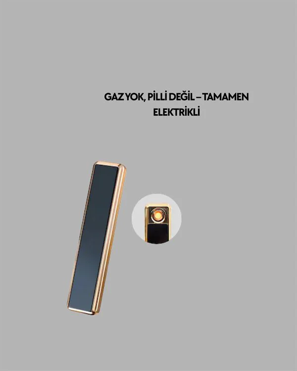 Rüzgar Geçirmez Elektronik Çakmak – Plazma Akımlı Şık Tasarım ve Şarj Edilebilir Metal Gövde