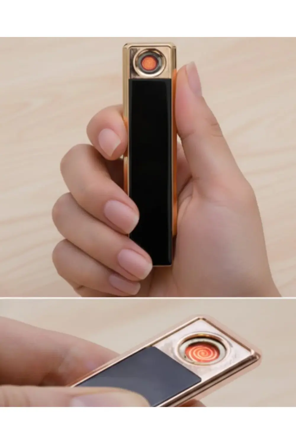 Rüzgar Geçirmez Elektronik Çakmak – Modern Tasarım, Metal Gövde