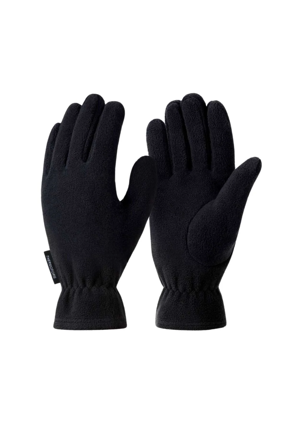 Rüzgar Geçirmez Esnek Rahat Kullanım Kışlık Polar Unisex Siyah El