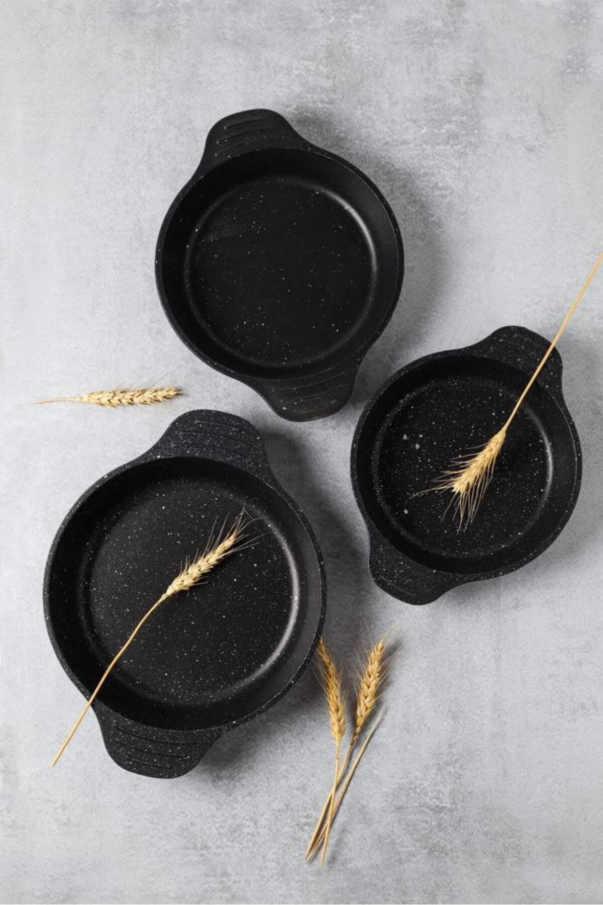 Rüzgar Serisi Lüx Birinci Kalite 3lü Döküm Sahan Seti