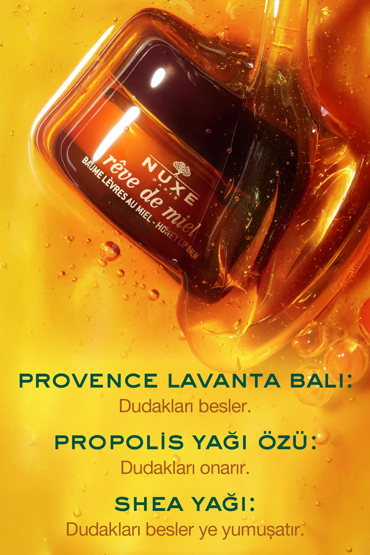 Rêve de Miel Besleyici Onarıcı Dudak Balmı 15 gr - Görsel 4