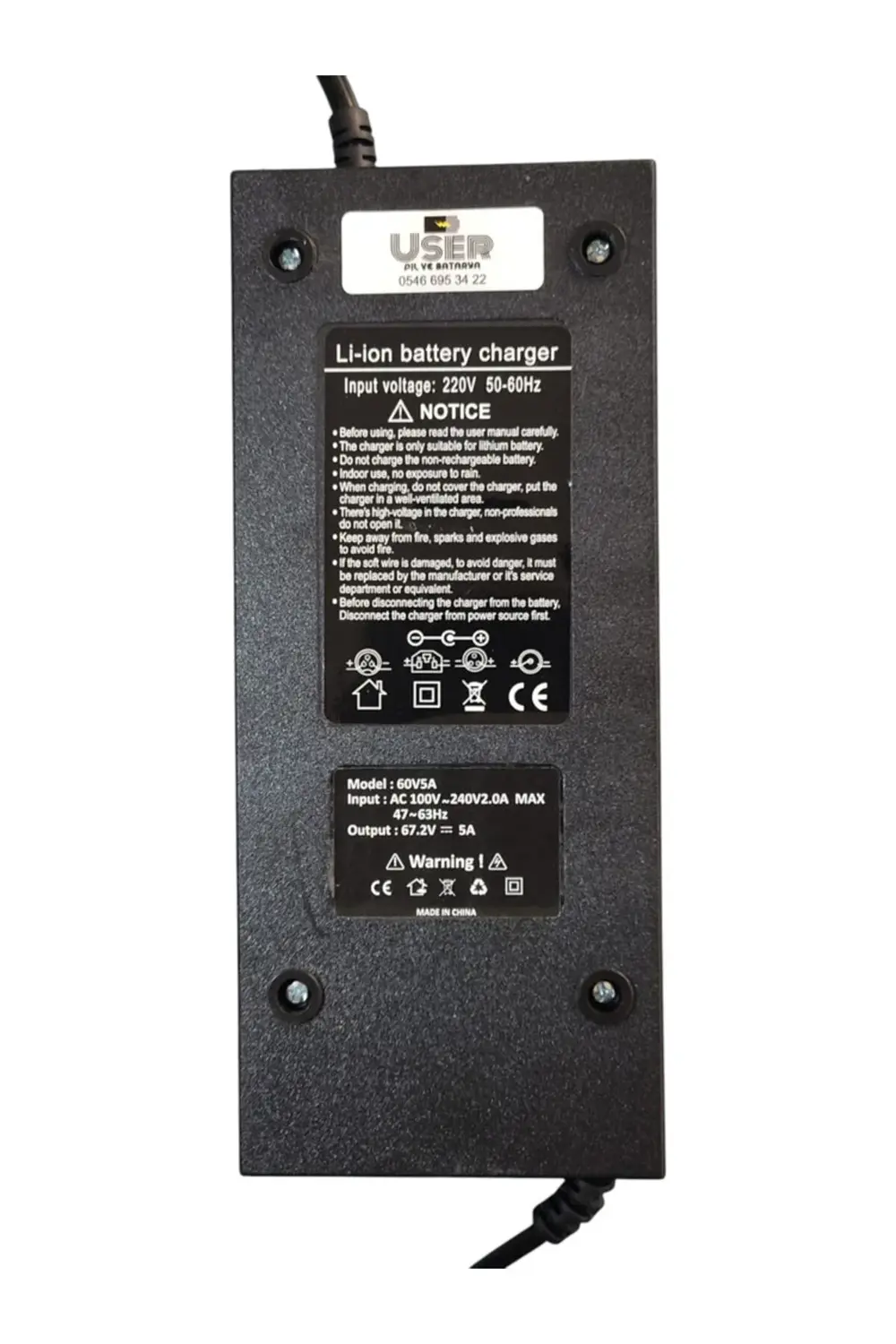 RX7 Elektrikli Scooter Şarj Cihazı – 67.2V 5A | 5 Saatte Full Şar RX7 Elektrikli Scooter Şarj Cihazı – 67.2V 5A | 5 Saatte Full Şar