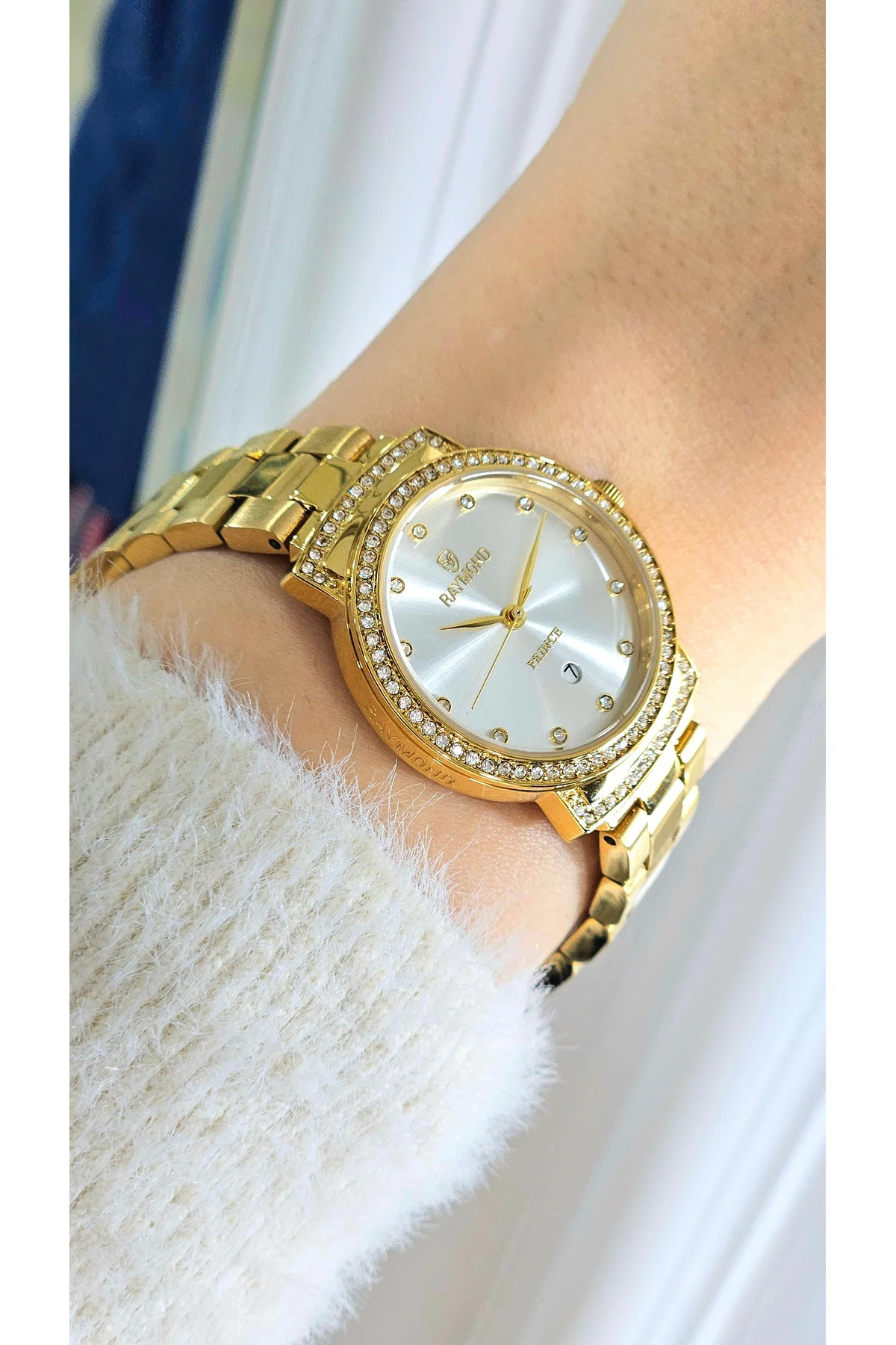 RYM-213058L QUARTZ 28mm TAŞLI KADIN KOL SAATİ - 2 YIL GARANTİ GOLD-BEYAZ RYM-213058L QUARTZ 28mm TAŞLI KADIN KOL SAATİ - 2 YIL GARANTİ GOLD-BEYAZ