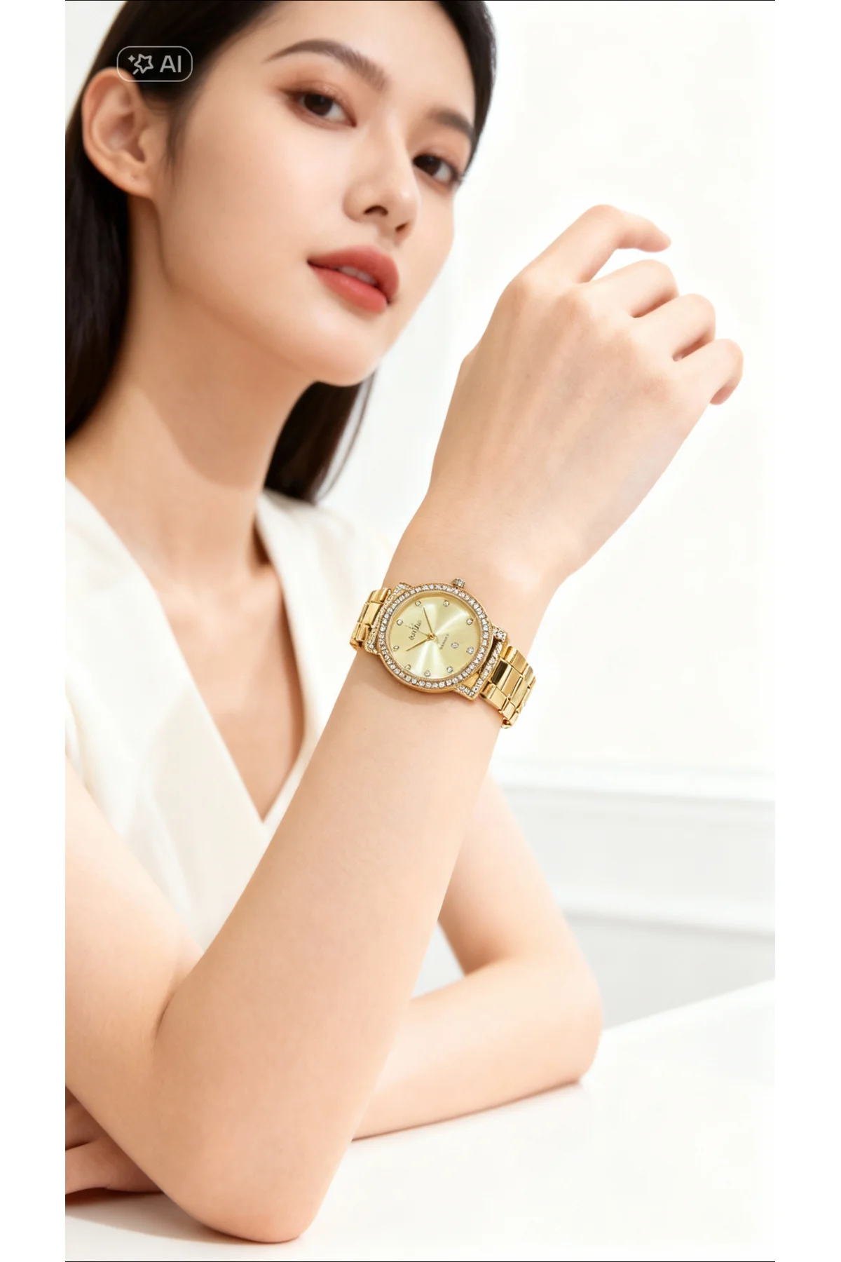 RYM-213058L QUARTZ 28mm KADIN KOL SAATİ - 2 YIL GARANTİ GOLD- YENİ SEZON