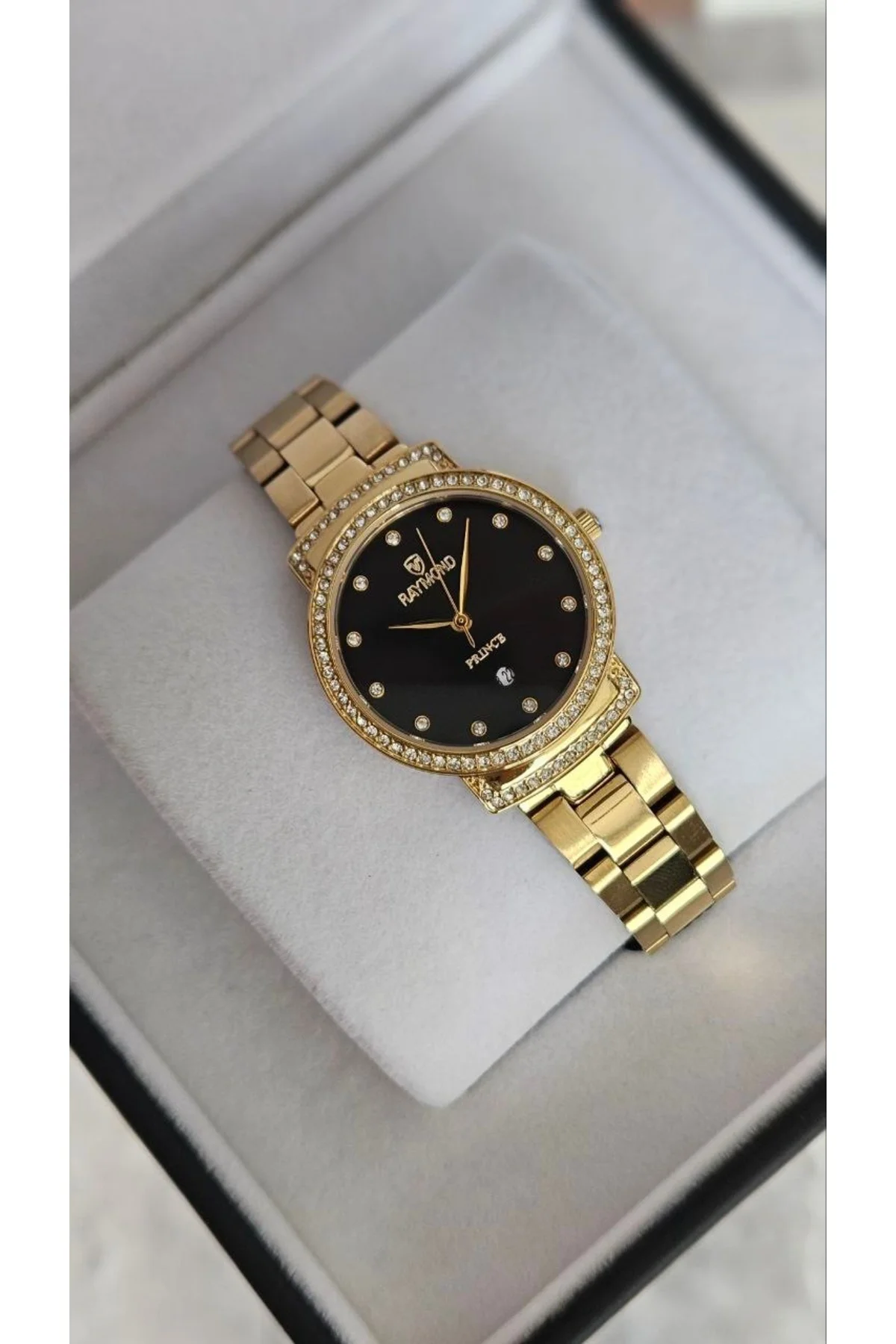 RYM-213058L QUARTZ 28mm KADIN KOL SAATİ - 2 YIL GARANTİ GOLD-SİYAH