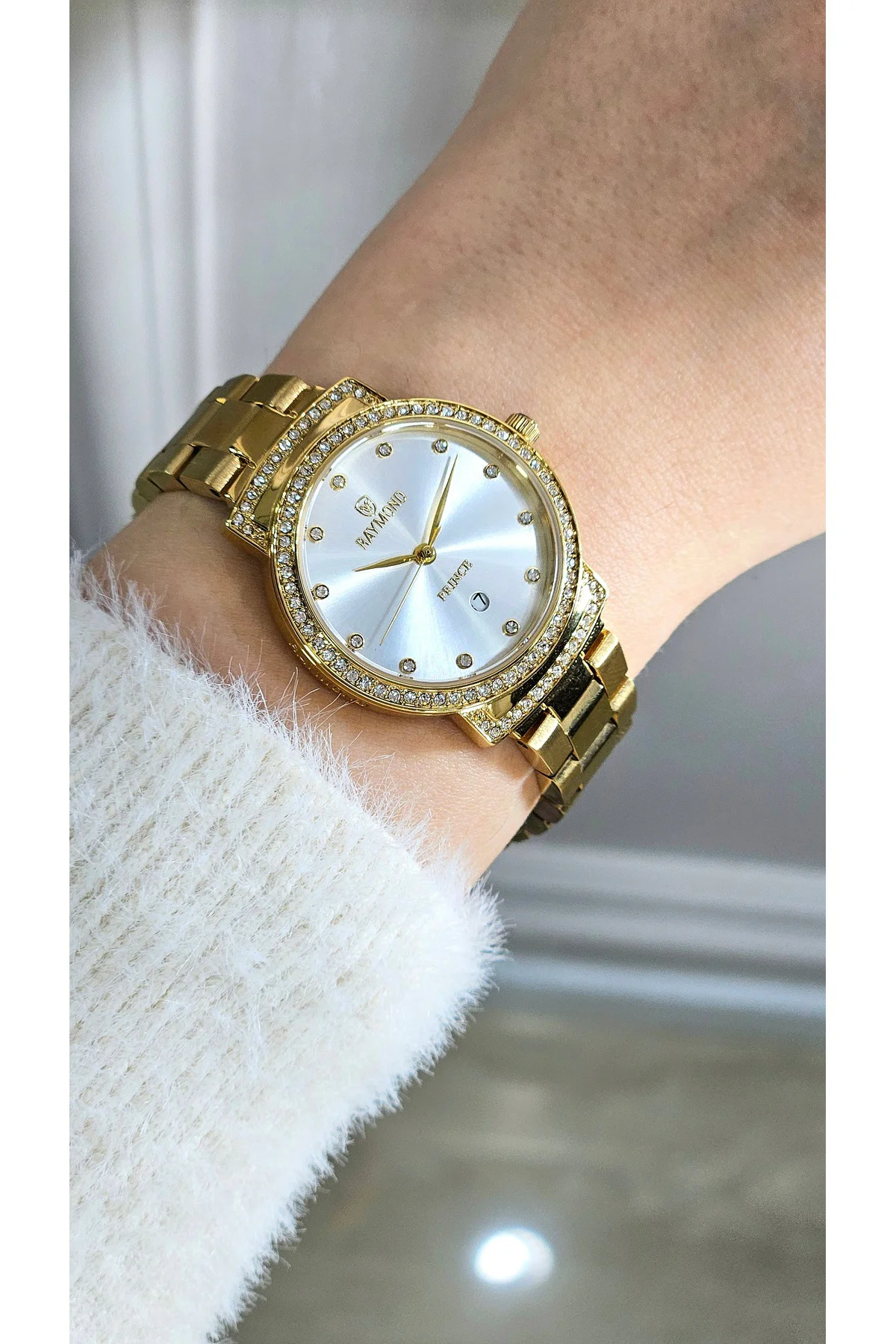 RYM-213058L QUARTZ 28mm TAŞLI KADIN KOL SAATİ - 2 YIL GARANTİ GOLD-BEYAZ RYM-213058L QUARTZ 28mm TAŞLI KADIN KOL SAATİ - 2 YIL GARANTİ GOLD-BEYAZ