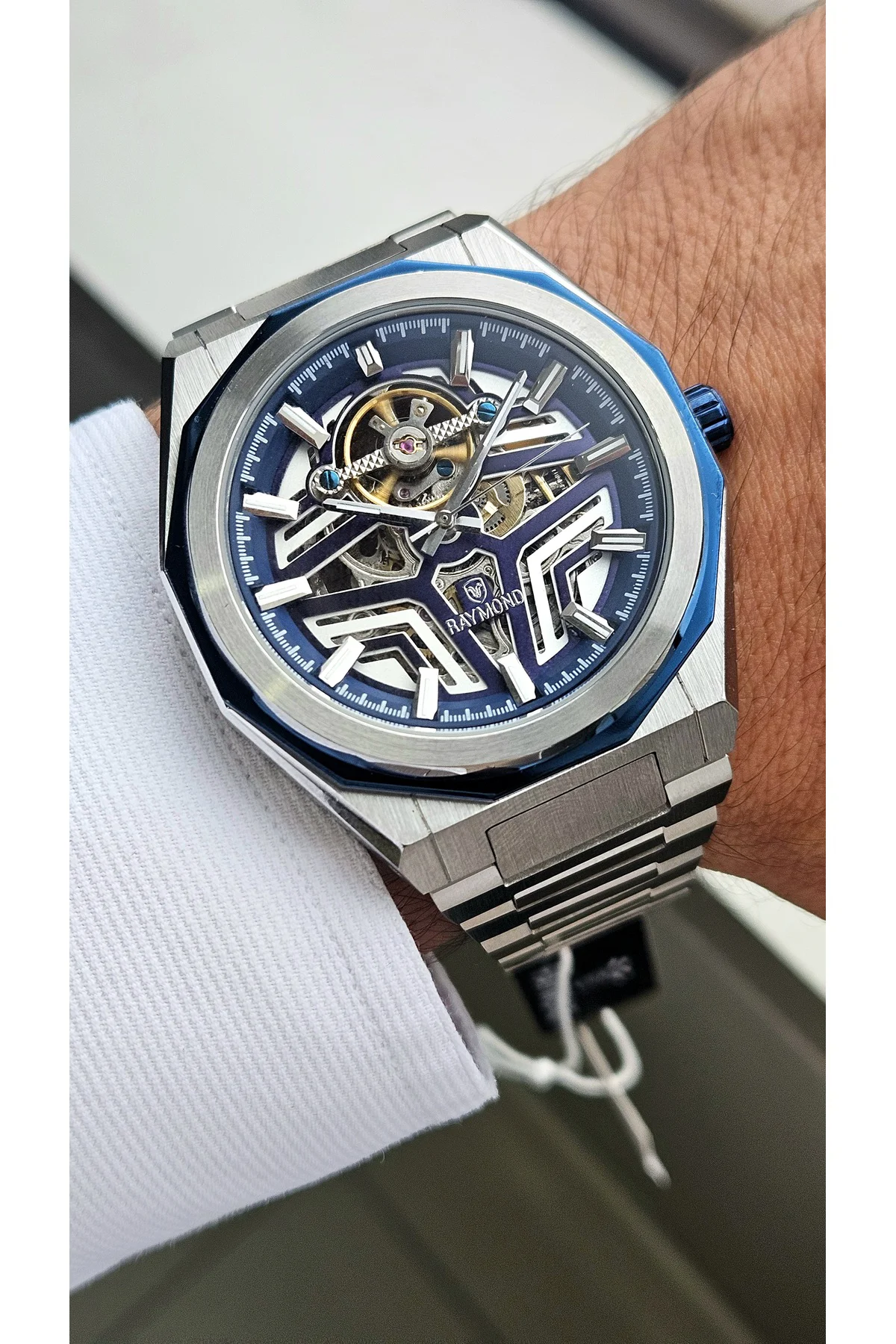 RYM-311656 OTOMATİK ERKEK KOL SAATİ - ÇELİK KASA VE KORDON - 2 YIL GARANTİ SS-BL