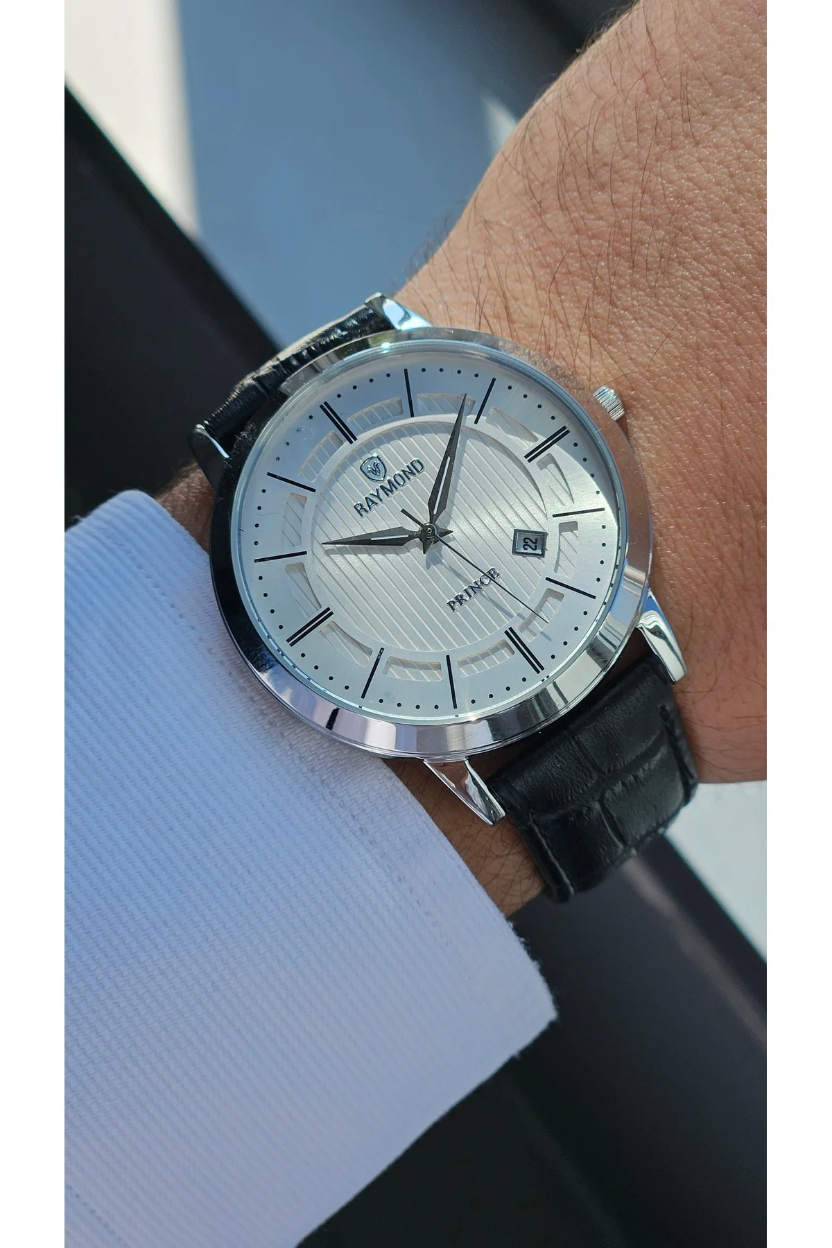 RYM-4735 QUARTZ KLASİK ERKEK KOL SAATİ - 2 YIL GARANTİ Gümüş-SİYAH-BEYAZ