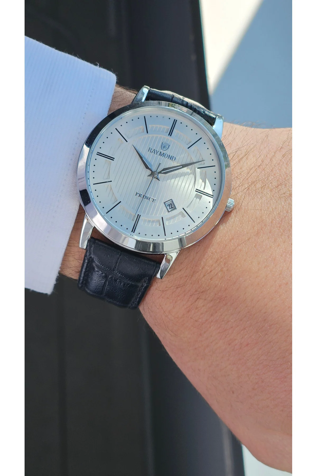 RYM-4735 QUARTZ KLASİK ERKEK KOL SAATİ - 2 YIL GARANTİ Gümüş-SİYAH-BEYAZ