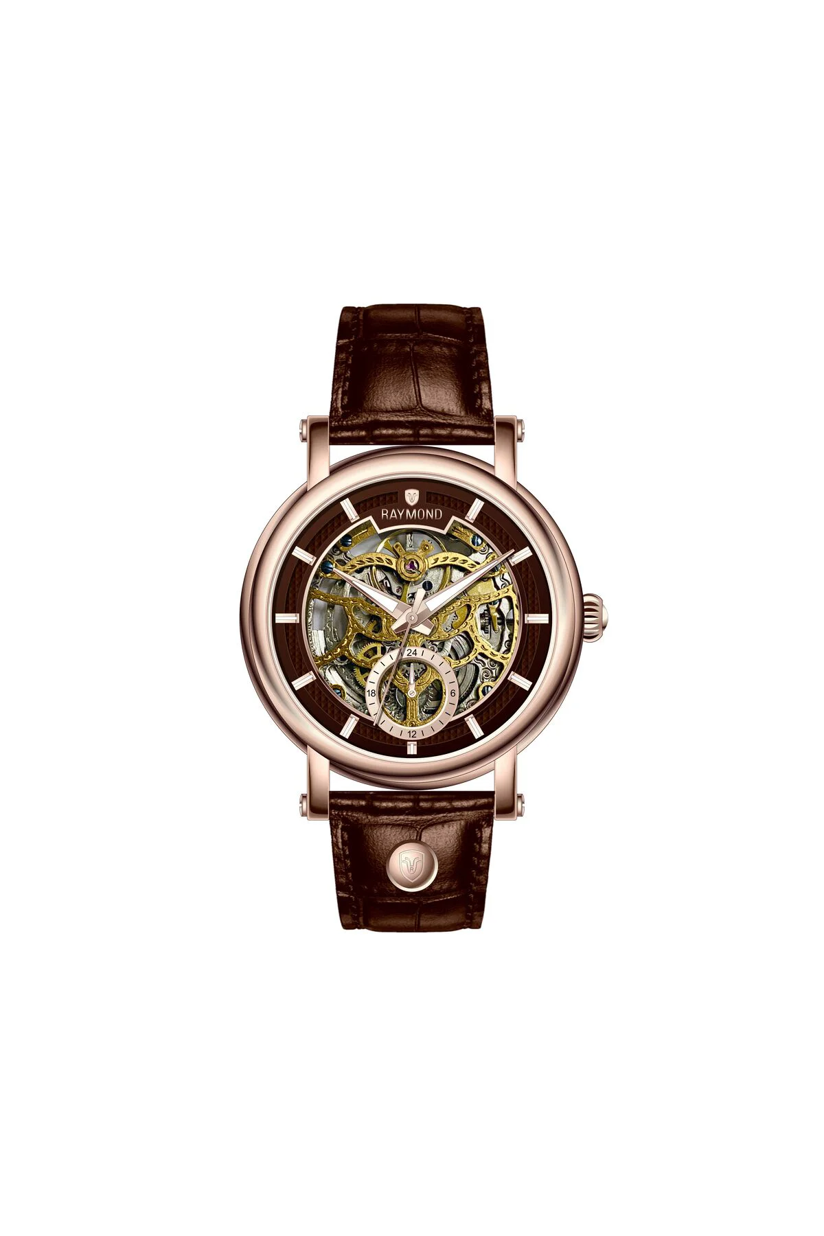 RYM-4853 OTOMATİK ERKEK İSKELET MODEL KOL SAATİ - ÇELİK KASA - DERİ KORDON - 2 YIL GARANTİ ROSE-BRW RYM-4853 OTOMATİK ERKEK İSKELET MODEL KOL SAATİ - ÇELİK KASA - DERİ KORDON - 2 YIL GARANTİ ROSE-BRW