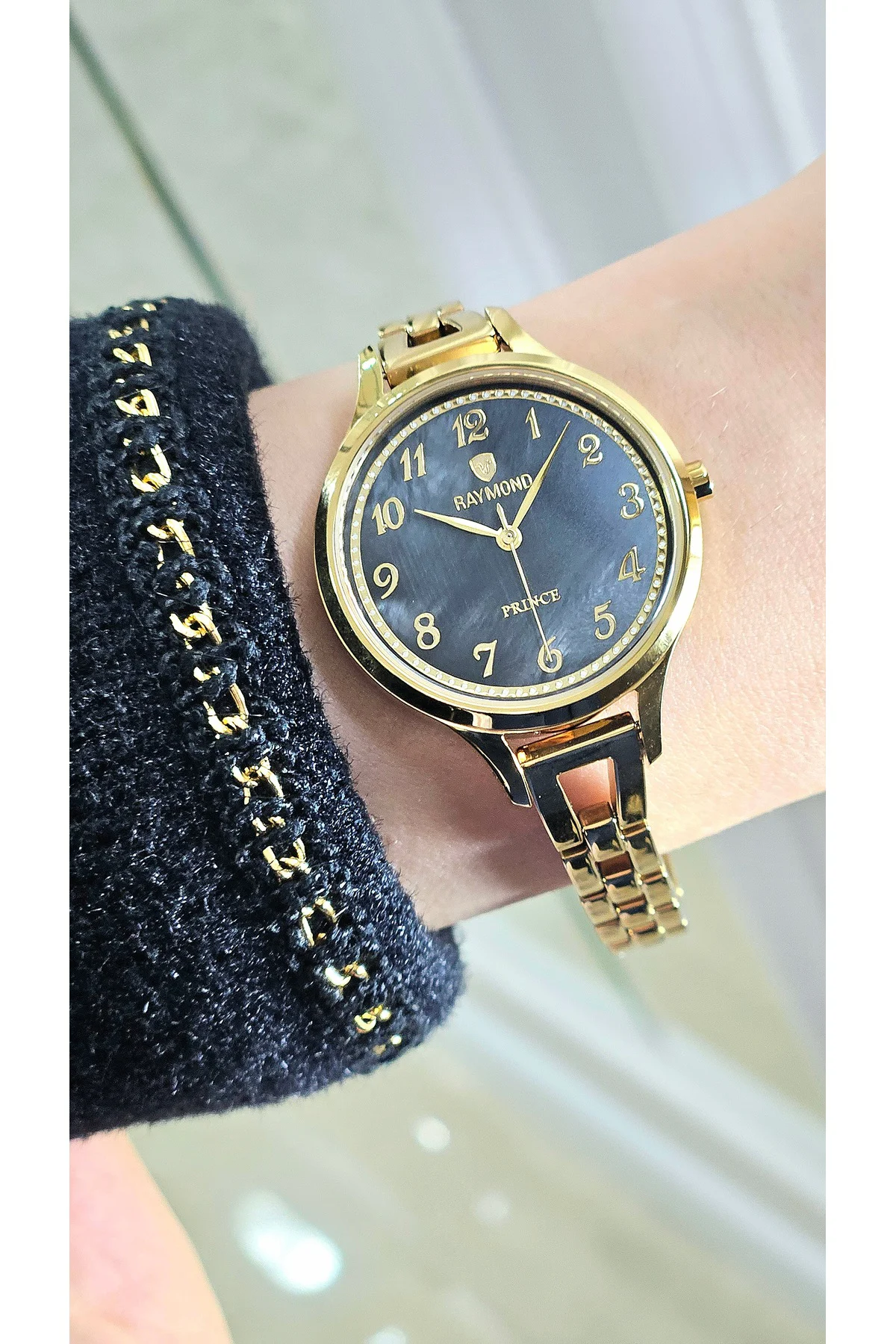 RYM-5036 32mm Kadın Kol Saati - Rakam Detaylı - Gold - Paslanmaz Çelik GOLD-SİYAH RYM-5036 32mm Kadın Kol Saati - Rakam Detaylı - Gold - Paslanmaz Çelik GOLD-SİYAH